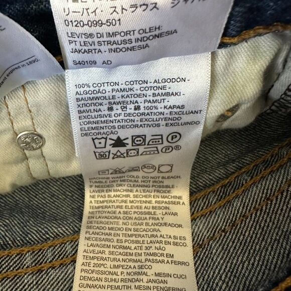 Levi's 502 Straight Jean Bermuda Short Men's‎ 29 Blue Denim Distressed - Picture 4 of 5